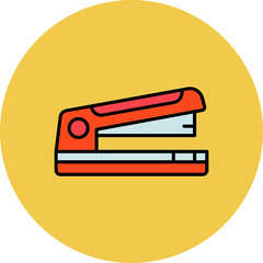 Stapler Multicolor Circle Filled Line Icon