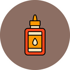 Obraz premium Glue Multicolor Circle Filled Line Icon