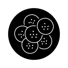 Chopped zucchini color line icon. Natural vegetable.