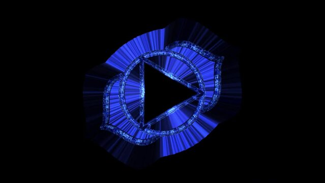 Blue healing crystal explosion 3d video Third Eye Chakra Ajna Ancient spiritual culture consciousness awakening vj loop 4k abstract background trippy art