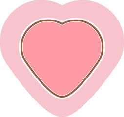 aesthetics cute colorful heart shape sticker decoration