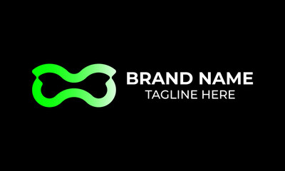 trending metaverse technology logo with creative modern abstract infinity concept shape for virtual reality vr logo brand