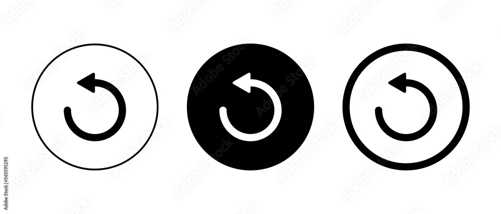 Poster reload, refresh, repeat icon vector isolated on circle background