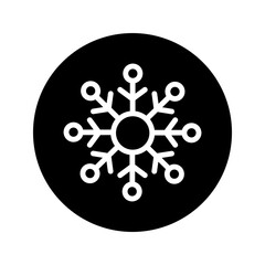 Snowflake color line icon. Geometric ornament.