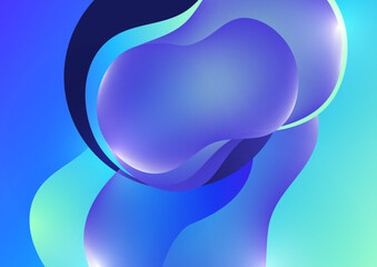 Fluid gradient background. Abstract 3d background. Liquid paints. Banner or sign design. Vector