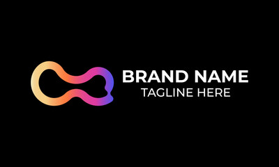 infinity style for metaverse virtual technology logo design