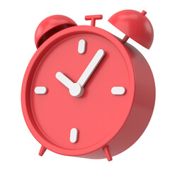 3D alarm clock. 3D illustration.