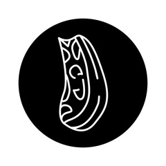 Beef brisket color line icon. Cutting meat.