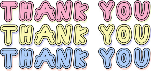 colorful trendy lettering text phrase decoration