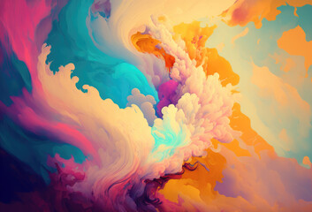 Obraz na płótnie Canvas Abstract colorful background generative ai technology