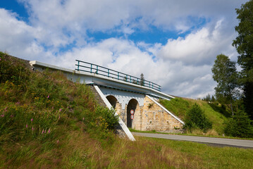 Bahnbrücke mit Unterführung