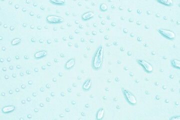 Aqua splatter drops and swirl abstract background