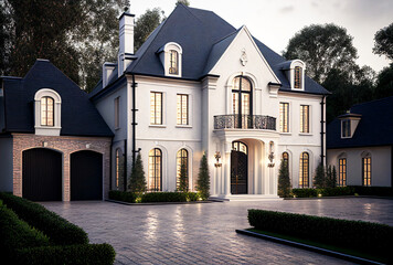 Fototapeta premium Magnificent classic prestigious house real estate 