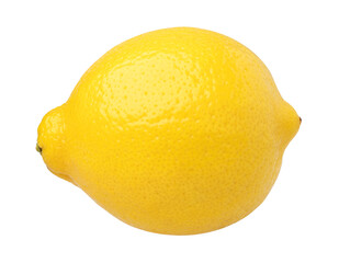 ripe lemon fruit isolated, transparent png, PNG format, cut out, single.