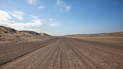 Gravel road in Skeleton Coast Park, Namibia.  © Gunter