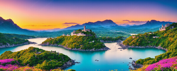 lake in the mountains