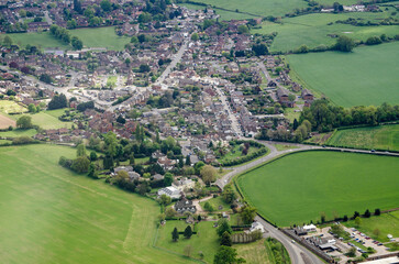Clayhill Lane Roundabout, Old Windsor, Berkshire, aerial view - 563604218