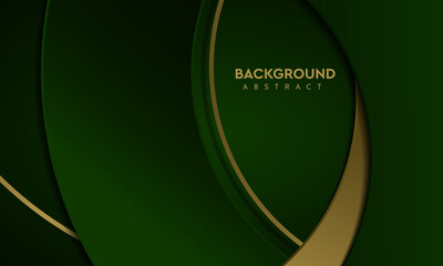 Luxury Green Background With a golden color combination, perfect for templates, brochures, business cards, banners or wallpapers. elegant design.