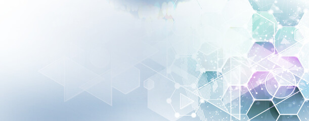 Abstract hexagon background. Technology poligonal design. Digital futuristic minimalism