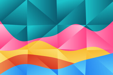 Abstract background cover with Multi layered colorful background. Abstract geometric composition. 