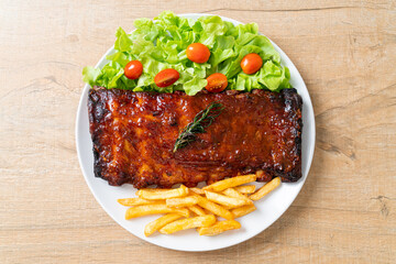 grilled and barbecue ribs pork