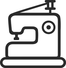 Sewing icon, sewing machine icon black vector