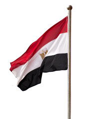 Flag of Egypt isolated on a white background. State symbol