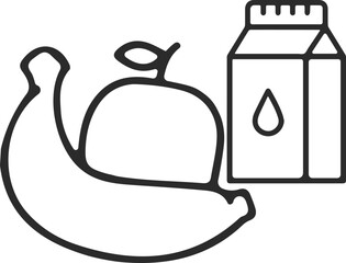 Healthy food icon, authentic food line icon black vector