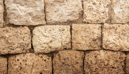 Stone bricks in the wall as an abstract background.
