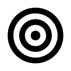 Archery, shooting target icon. Goal sign. Target vector illustration isolated on white background