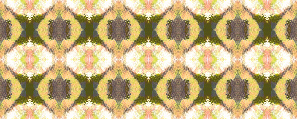 Brigh Ikat Wallpaper. Modern Tiles Pattern. Green