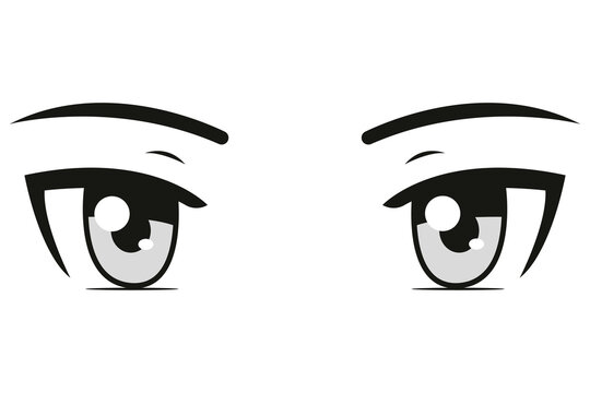 basic eye design- simple cartoon/anime mouth