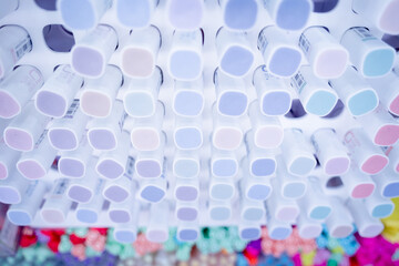 Background of lots assorted colorful marker pen set