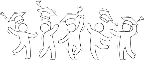 Students hold big graduation cap