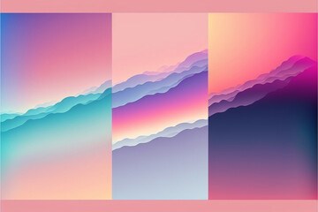 Illustration of a dynamic colorful background - Ultra gradient - Created with generative ai