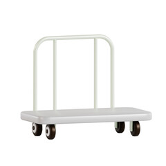 Realistic 3D Render of a Trolley Perfect for Logistics, Warehousing, Shipping, Industrial Design and Material Handling Concepts