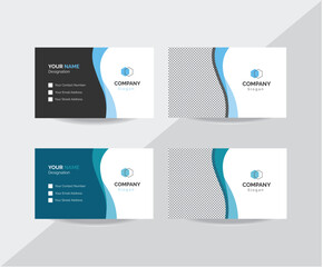 This business card design is based on corporate style. Modern business card design template.
