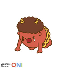 日本の鬼のキャラクターシリーズ「泣く鬼」