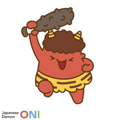 日本の鬼のキャラクターシリーズ「元気な鬼」