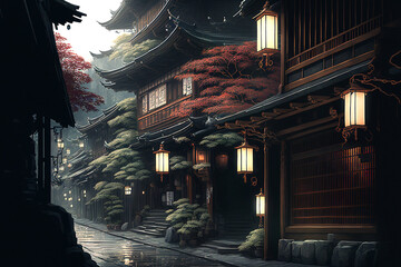 Yasaka pagoda and sannen zaka street in kyoto, japan.