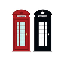 London red phone box , vector illustration. British cultural icon throughout the world.