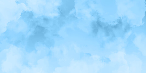 Panorama of blue sky with white clouds. Sky clouds landscape light background . White cumulus clouds formation in blue sky. sunny heaven landscape, bright cloudy sky view from airplane, copy space.