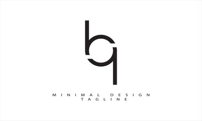 BH or HB Minimal Logo Design Vector Art Illustration