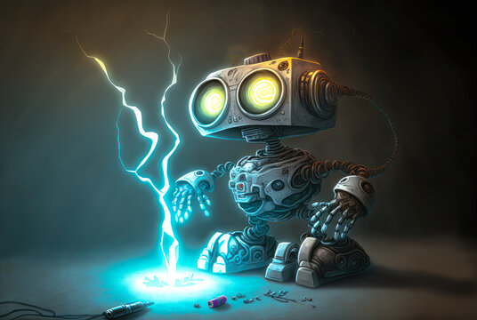 alien robot cyborg, Artificial intelligence - Generative AI