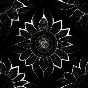 Mandala Whole Self Far East Black Background Wallpaper 