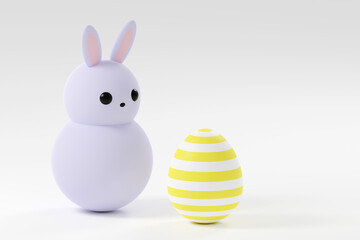 3d rendered decorative precious easter eggs on grey background for wallpapers, greeting cards, posters, ads.