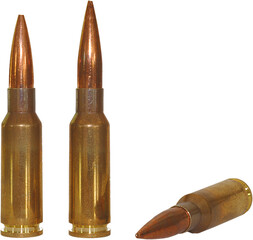 Three rifle cartridges