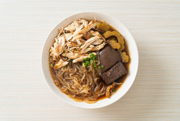 Stewed Chicken Noodle Soup Bowl