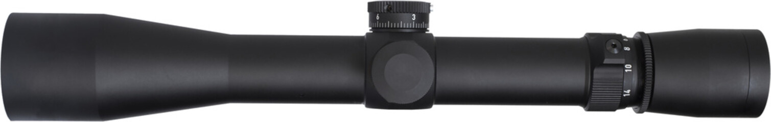 Scope for a rifle seen from the side