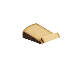 Cheese Cheese Salami with cut out isolated on background transparent